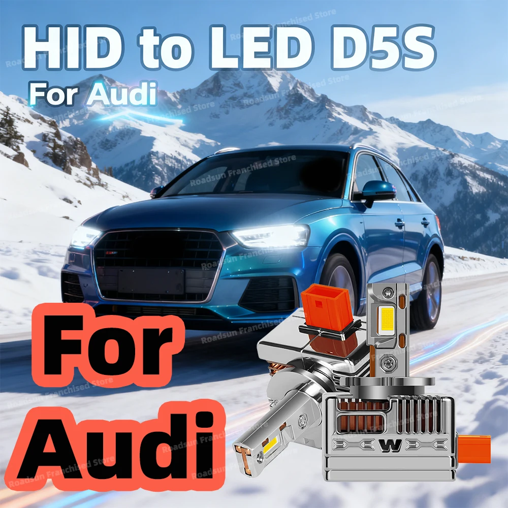 

2 шт. фары HID 1:1 на светодиодные D5S для Audi Q3 8UB 8UG 2015-2024 Q5 FY A3 S3 A4 B9 A5 A6 C7 Q5 Q7 S6 TT три трубчатые лампы Cooper