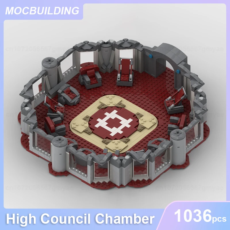 High Council Chamber & Chairs Model MOC Building Blocks DIY Assemble Bricks Architecture Educational Creative Toys Gifts 1036PCS