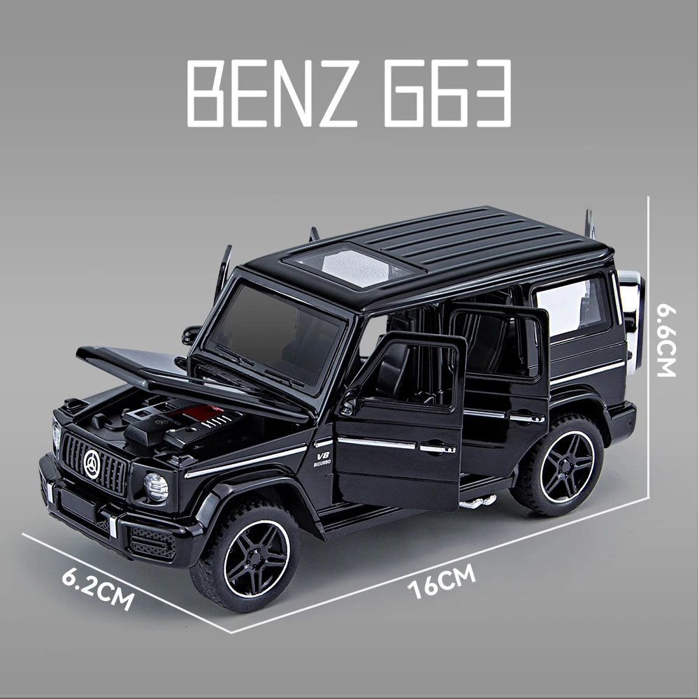 1:32 بنز G63 SUV سبيكة نموذج سيارة لعبة Diecasts المعادن صب الصوت والضوء سيارة لعب للأطفال مركبة