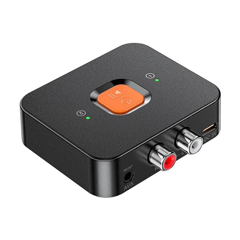 Bluetooth 6.0 Ontvanger 3.5mm AUX Jack RCA Draadloze Adapter Ingebouwde Microfoon Stereo Muziek Draadloze Adapter Voor Thuis speaker/versterker - afbeelding 1