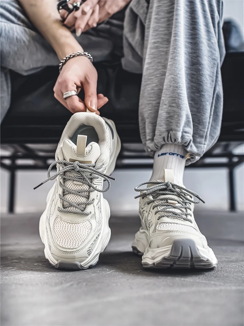 

Men's Summer Casual Versatile High-End Sensation Sports Shoes Youth Outdoor Running Lightweight Mesh Face Dad Shoes