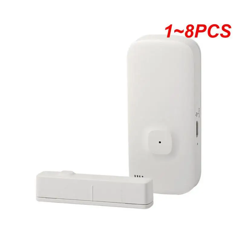 1~8PCS Door Sensor Door Window Security Alarm Sensor Magnetic Switch Wireless Detector Compatible with Alexa Home Tuya