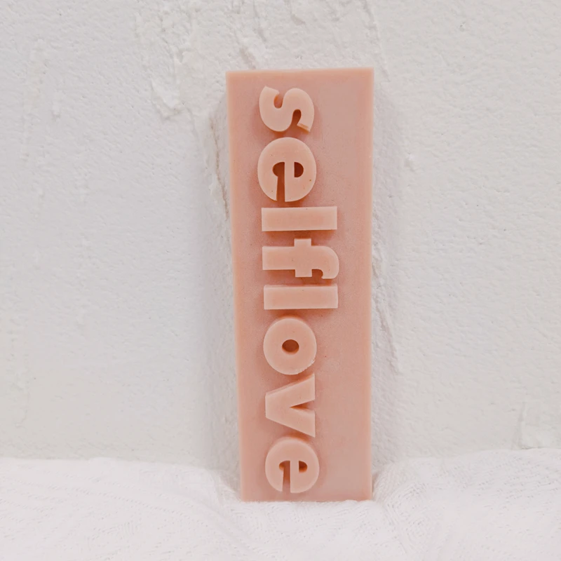 

SelfLove Slogan Candle Mold DIY Korean Style Handmade Decoration Rectangle Shape Silicon Molds Candle