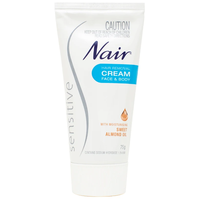 كريم إزالة الشعر الحساس من ناير للنساء - لطيف على البشرة الحساسة، لا حاجة إلى ماكينة الحلاقة، يساعد على منع الشعر البالغة