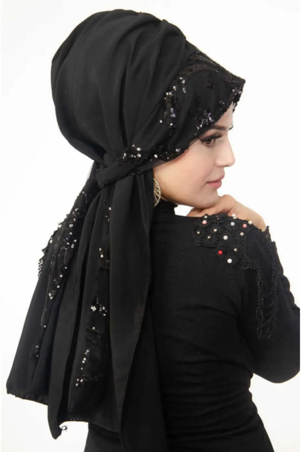 Hijab Evening Dress Bone Models