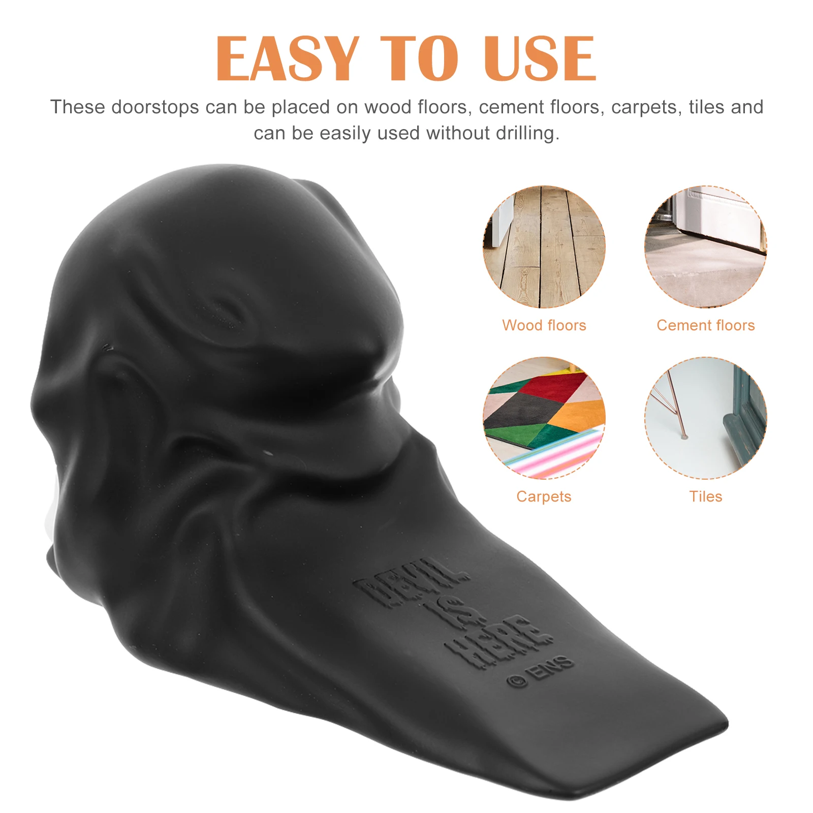

Creative Pvc Stopper Anti-Collision Wedge Stop Unique Home Decorative Room Door Buffer Practical Plastic Stopping Device Family