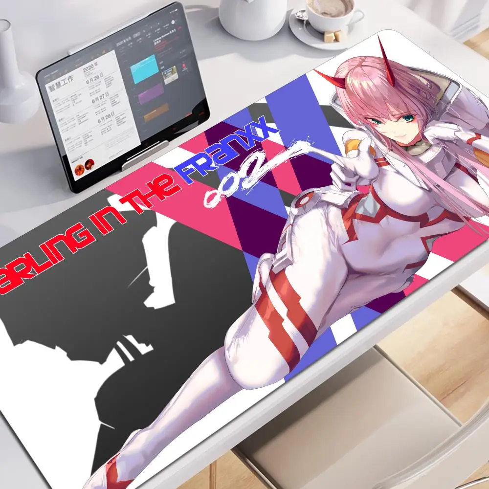 

Large Anime Mouse Pad Darling in the FranXX 02 Gaming Mousepad Accessory Mouse Mat Zero Two XXL 90x40 HD Print Keyboard Desm Mat