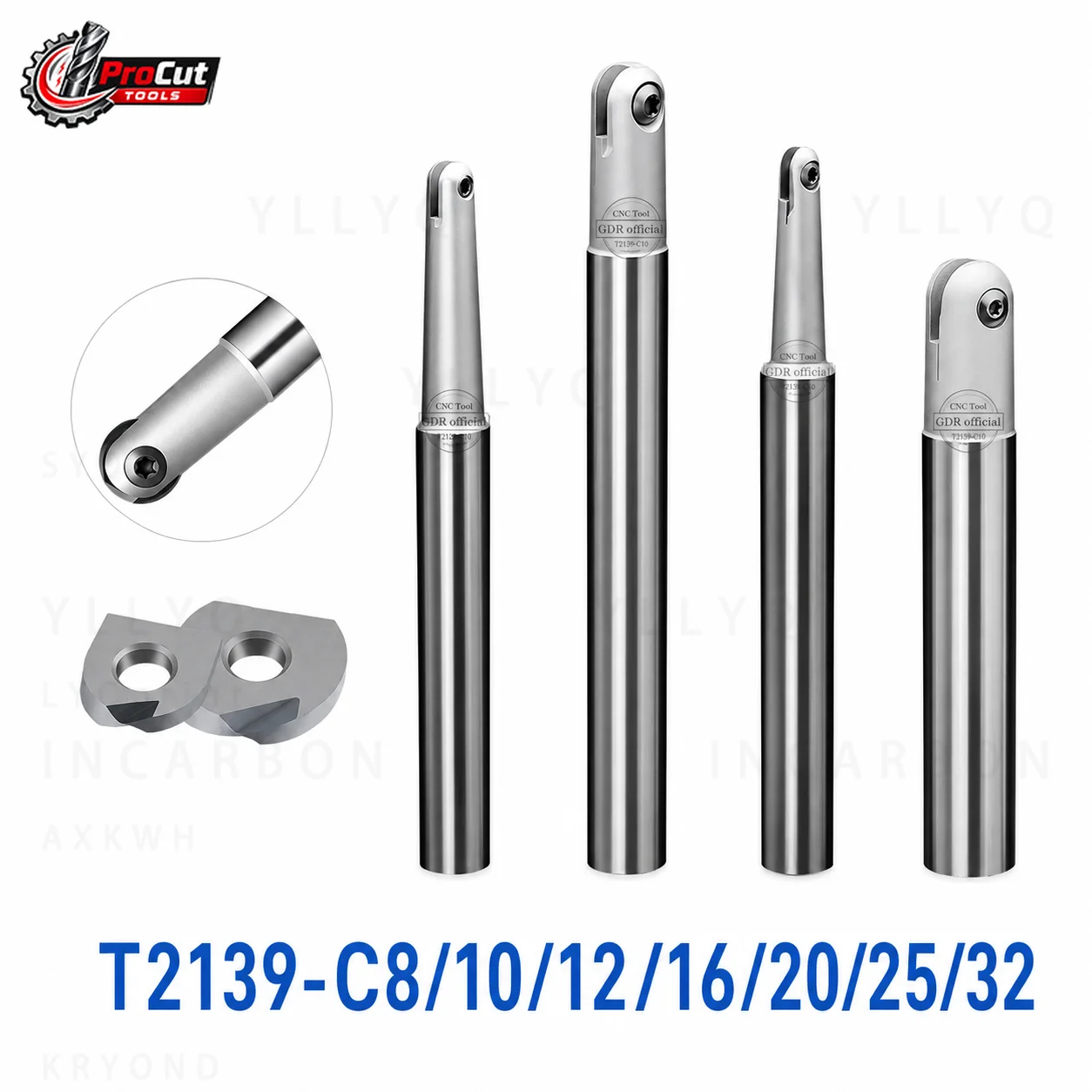 T2139 Tool Holder C8 C10 C12 C16 C20 C25 C32 4R 5R 6R 8R 10R 12.5R 15R 16R Fit P3200 D10 D12 D16 Insert CNC Milling Tool Holder