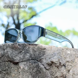 CRIXALIS Retro Oval Sunglasses Men Women Fashion Outdoor Driving Sun Glasses Shades Beach Travel Anti-Glare Goggles UVProtective