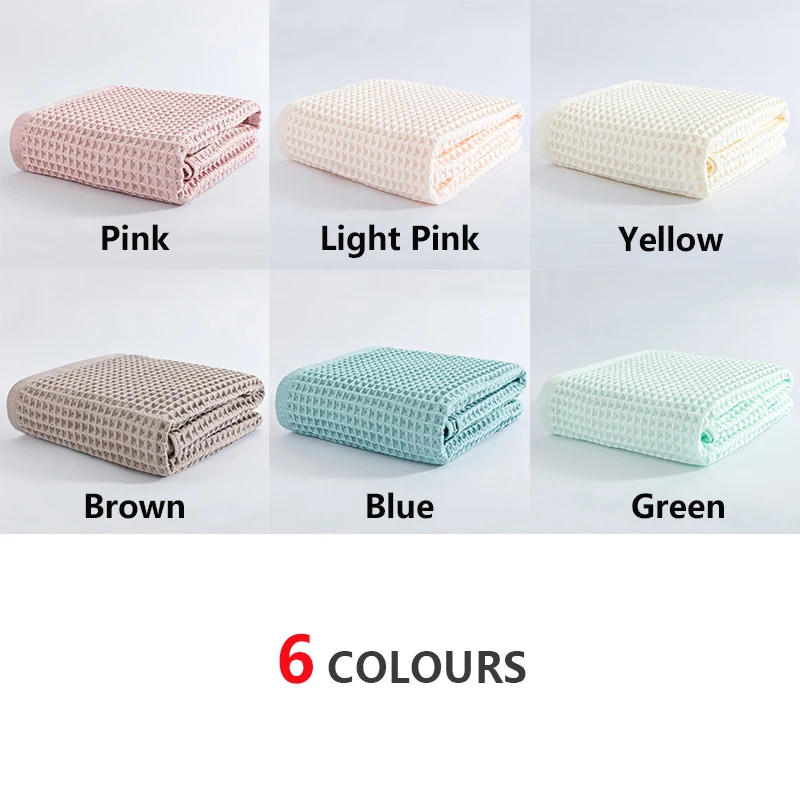 2/4 Pcs 100% Cotton Bath Towel Set for Adult Child Super Absorbent Soft Bathroom Waffle Towel Solid Color Kitchen Clean Towels