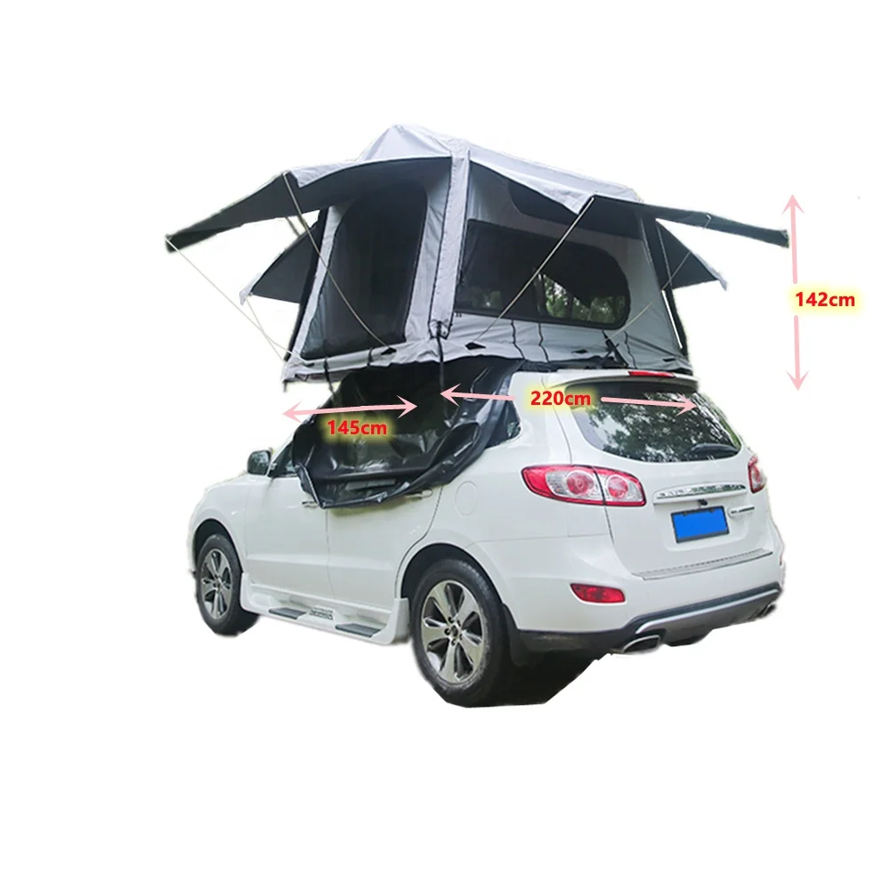 JWE-002 Outdoor 2-3 person dachzelt tent inflatable camping rooftop tent 4X4 SUV soft shell roof