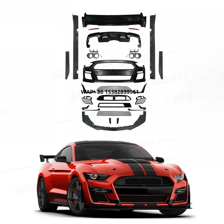 

Car Accessories pp Material Body Kit for Ford Mustang 18-20 Update to GT500 Style Car Bumpers Kit