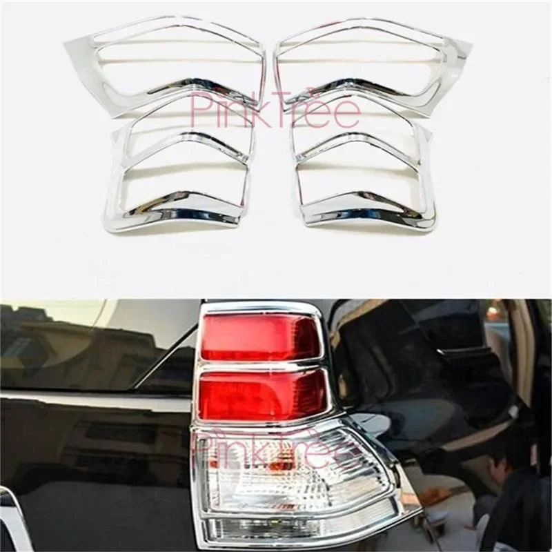 Chrome Tail Light Lamp Cover Trim For Toyota Land Cruiser Prado 150 LC150 2010-2013  Styling Accessories Car Decoration