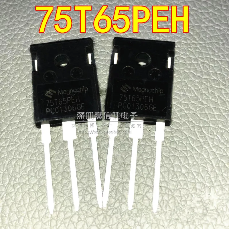 Transistor IGBT, 5 piezas, 75T65PEH, 75A650V TO-247, nuevo