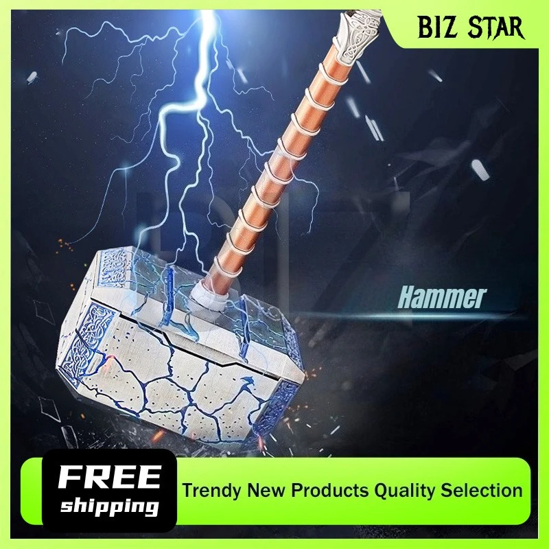 20cm/7.87in Thor's Love and Thunder Large Saul Medieval Hammer Metal Weapon Model Film and Tv Peripheral Cosplay Props Gifts Toy