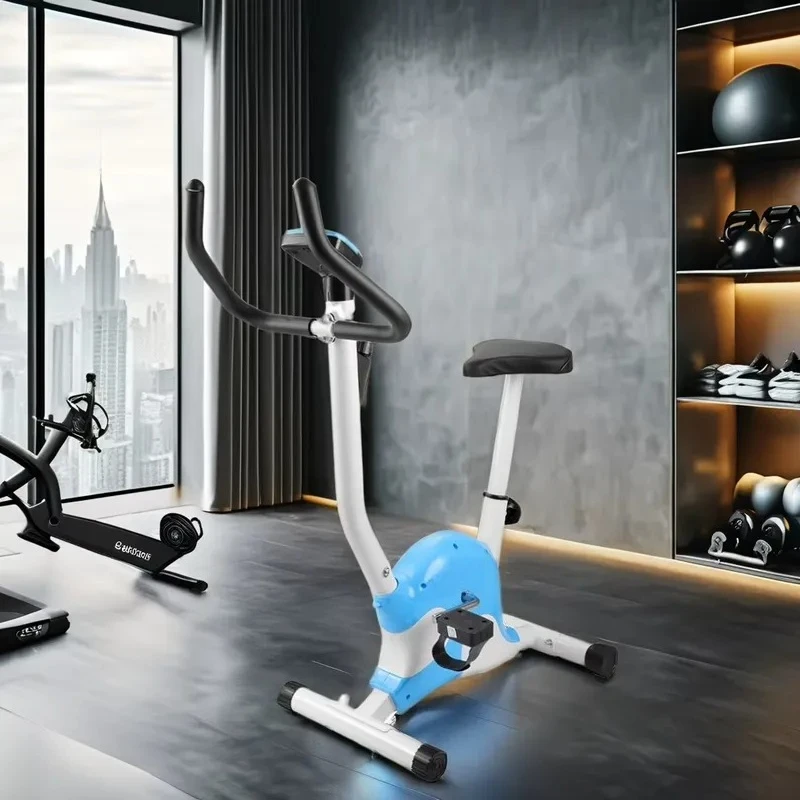 Indoor Exercise Bike Steel Home Gym Fitness Trainer Spin Cycle Machine for Cardio Workout Weight Loss Strength Training