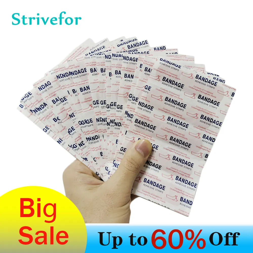 50/100/200pcs Medical Breathable Band Aid Waterproof Wound Dressing Patches High Elasticity Anti-Bacteria Bandage Emergency Kit