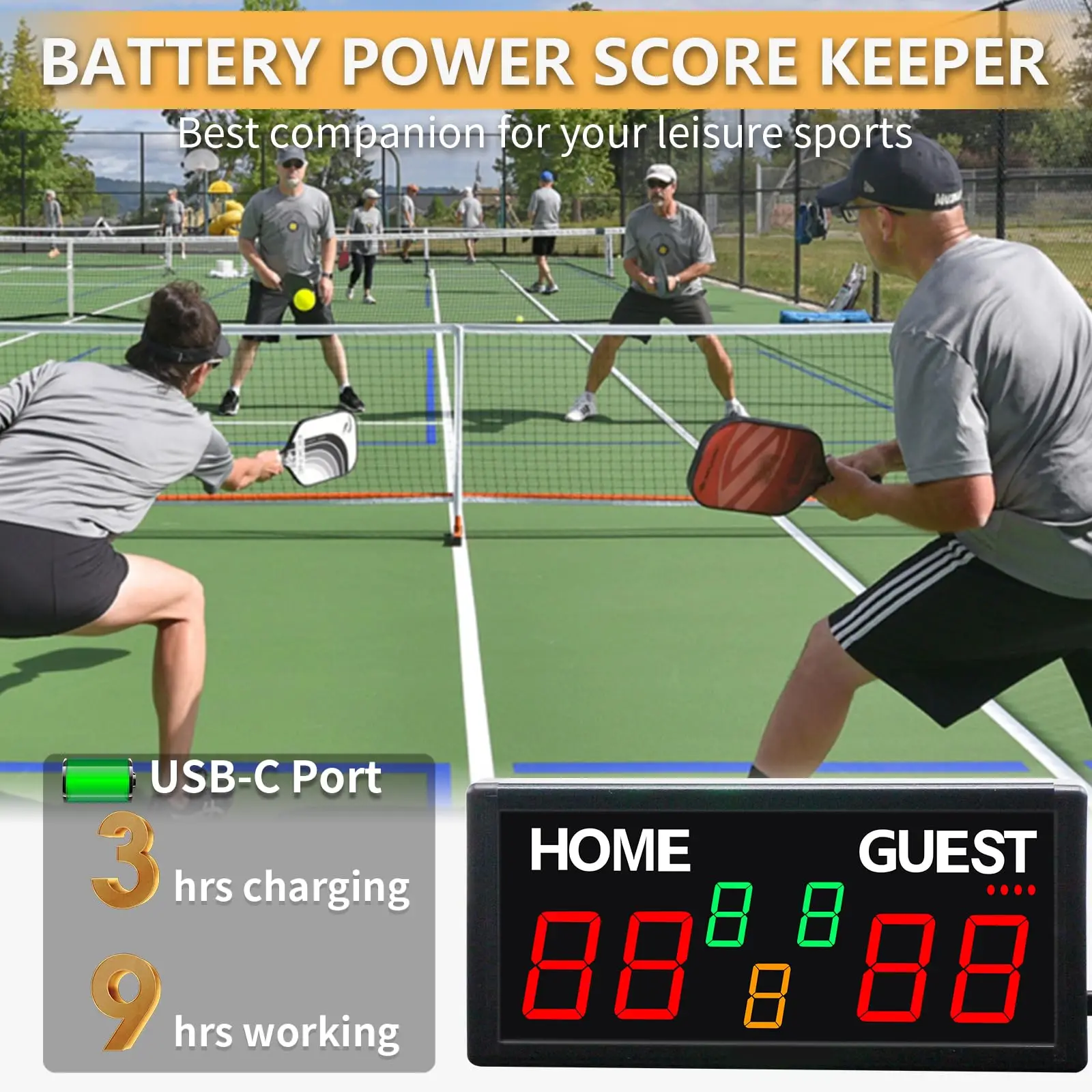 4-Mode Multifunctional Scoreboard Ideal for Game Rooms Backyard Games Competitions