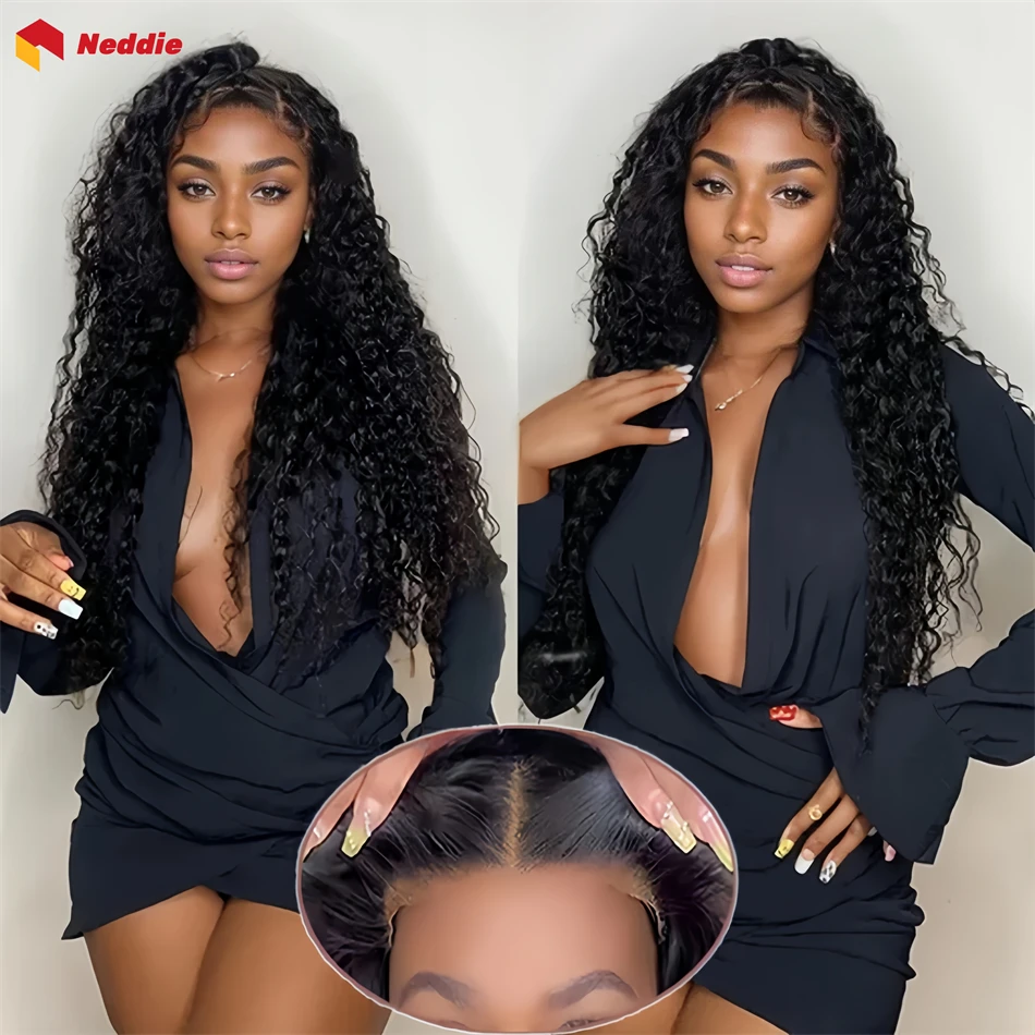 

200 Density Black Color 4x4 5x5 Preplucked Lace Front Glueless Curly Wig 100% Human Hair Ready to Wear Wigs on Clearance Sale