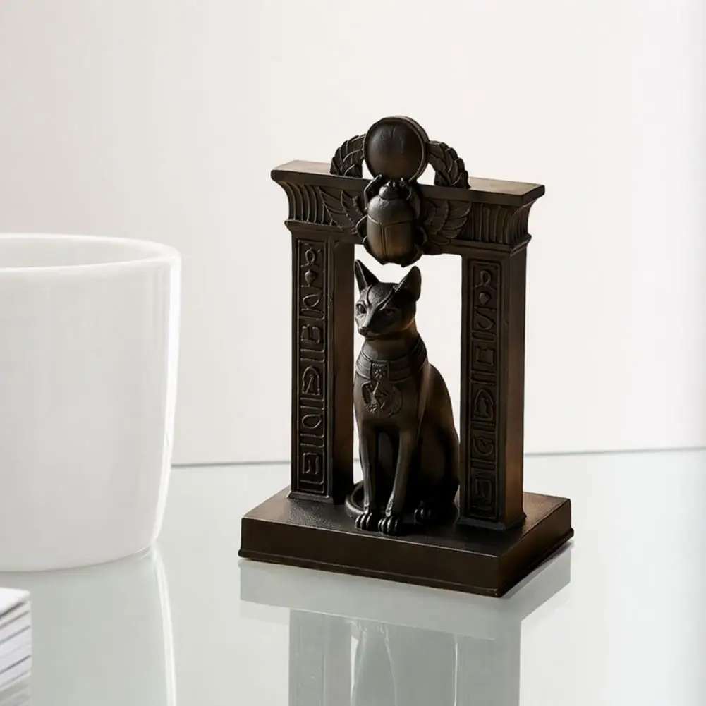 Hieroglyphic Cat Statue Ancient Egyptian Cat Decor Ancient Egypt Inspired Cat Statue 3d Printed Mythology Figurine for Home