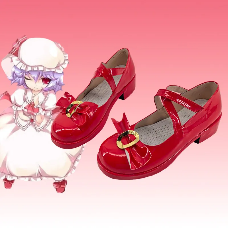 the Embodiment of Scarlet Devil Touhou Project Remilia Scarlet Cosplay Shoes Red Shoes Carnival Party Halloween Shoes