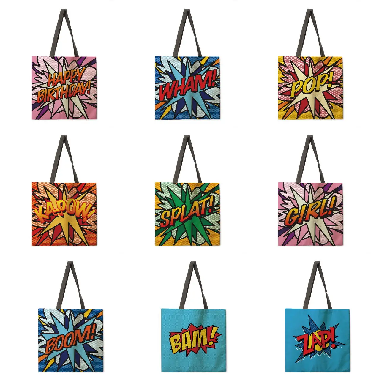 

Popular pop linen bag handbag light shoulder bag large capacity eco-friendly shopping bag tote bag