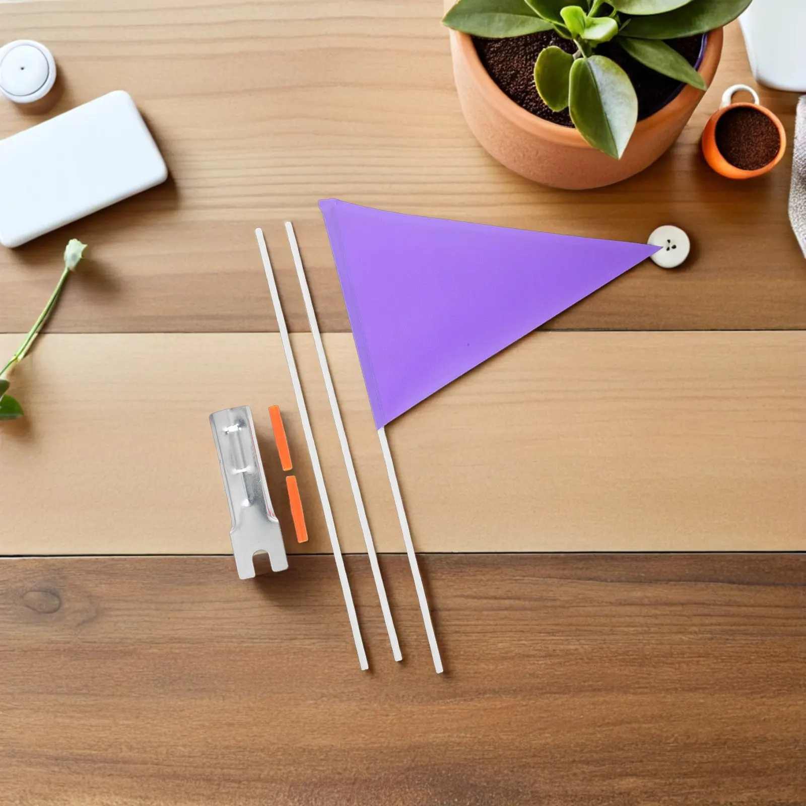 

2 шт. детских портативных флагов безопасности для велосипеда, высоковидимые флаги для велосипедного прицепа, прочные стекловолоконные стойки, легкие, съемные