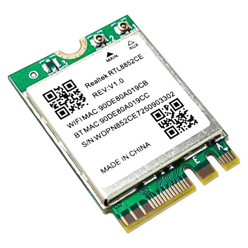 New WiFi 6E RTL8852CE M.2 Network Card 5400Mbps 802.11AX Bluetooth 5.3 Wireless Tri Band Adapter 2.4/5.8/6GHz Receiver