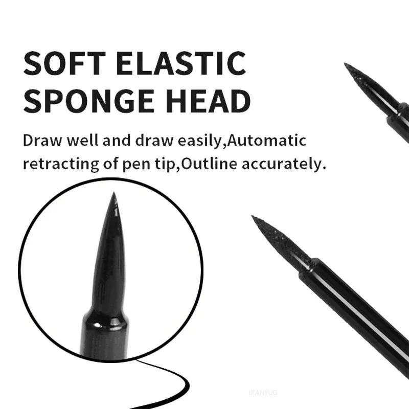 Matte Black Brown Waterproof Liquid Eyeliner Pencil Sweatproof Quick Dry Easy To Wear High Pigment Eye Liner Pen Eye Makeup Tool view 5