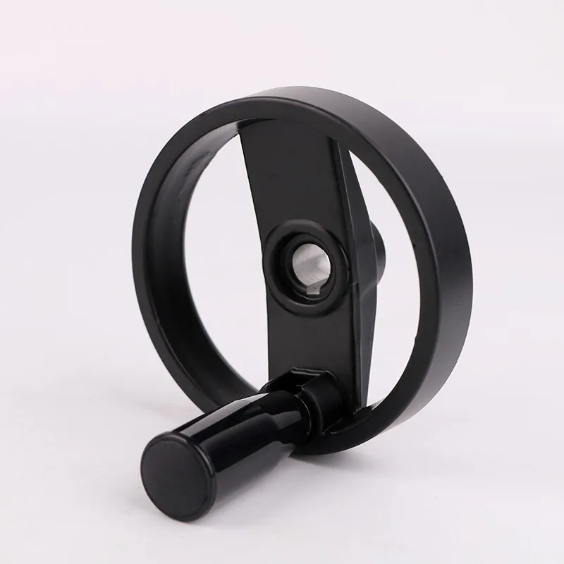 1Pcs Dia 100/125/160/200mm Aluminum Alloy Lathe Milling Machine Inside Ripple Foldable Hand Wheel With Revolving Handle Grip