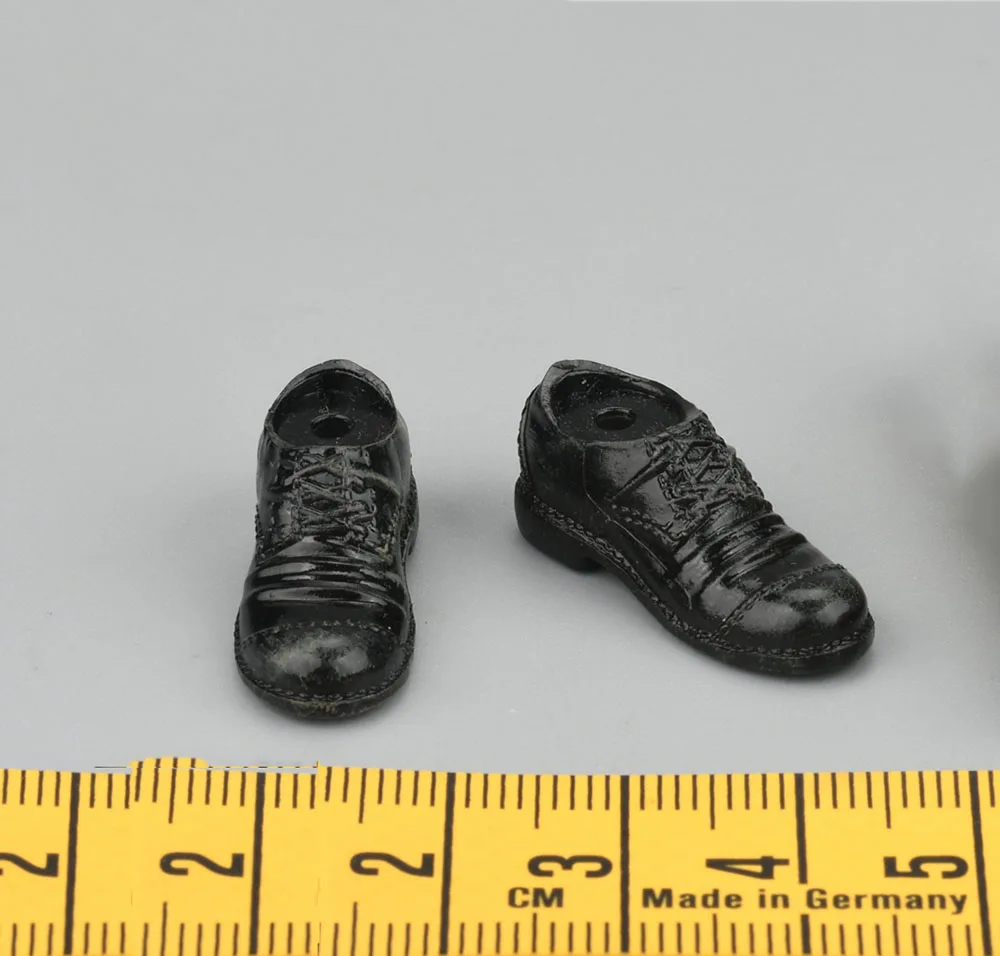 1/12 BOBTOYS FM-02 Movie Museum Hungry Doctor Black Solid Shoe Boots Model Fit 6