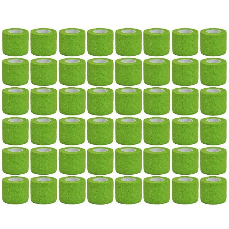 

1/10/48 шт., зеленые травяные самоклеящиеся эластичные бинты для оказания первой помощи, спортивная лента для растяжений и отеков запястья, лодыжки