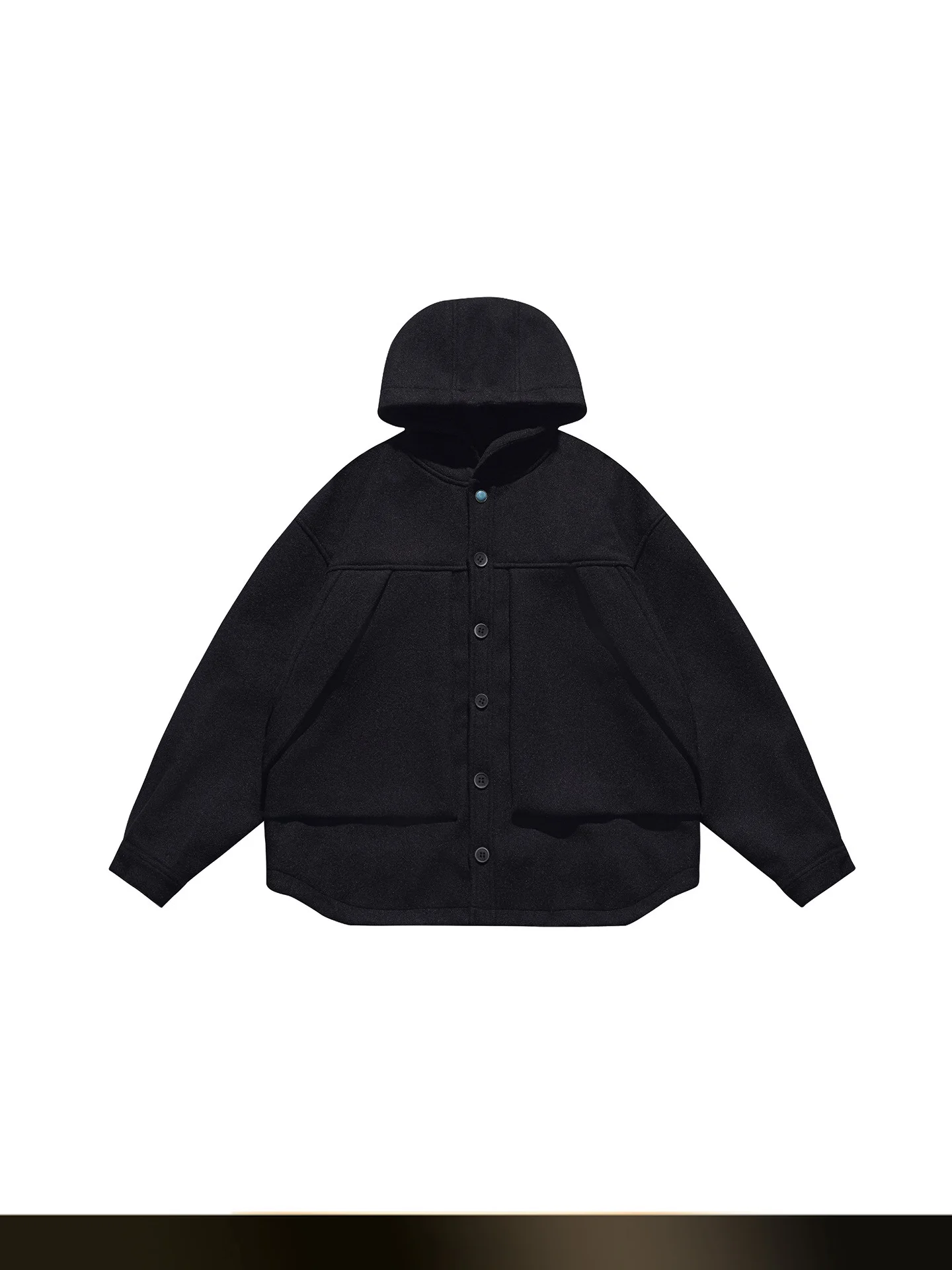 

Американское ретро-пальто унисекс из чистой шерсти, однотонное, с капюшоном, осеннее, свободного кроя, с длинными рукавами, на пуговицах