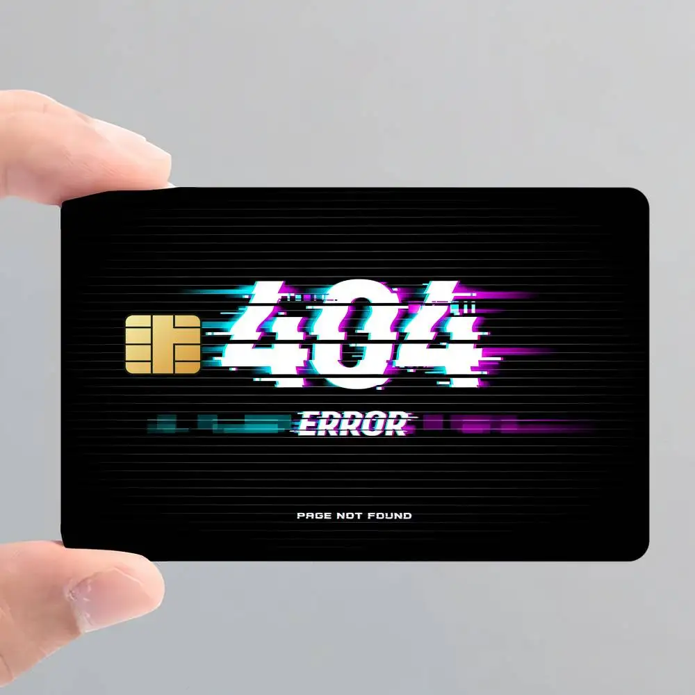 404 Funny Internet Card Stickers for Bank Access Protective Waterproof Film Cover Sticker Surprise Gift