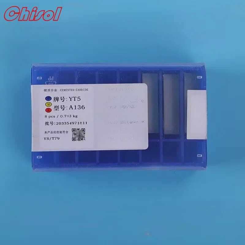 10pcs/box A136 YT5 YW2 YW1 YT15 YT14 YG6 YG8 Carbide Brazed Inserts Welding Tips Blade Cutter Cutting Tools