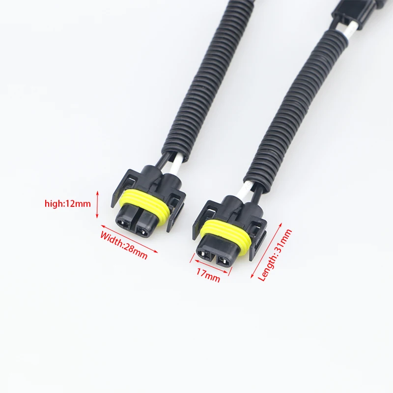 Car Light Conversion Wire HB3 HB4 9005 9006 Male Plug To H11 H8 Female Socket For Headlight Retrofit Wiring Connector