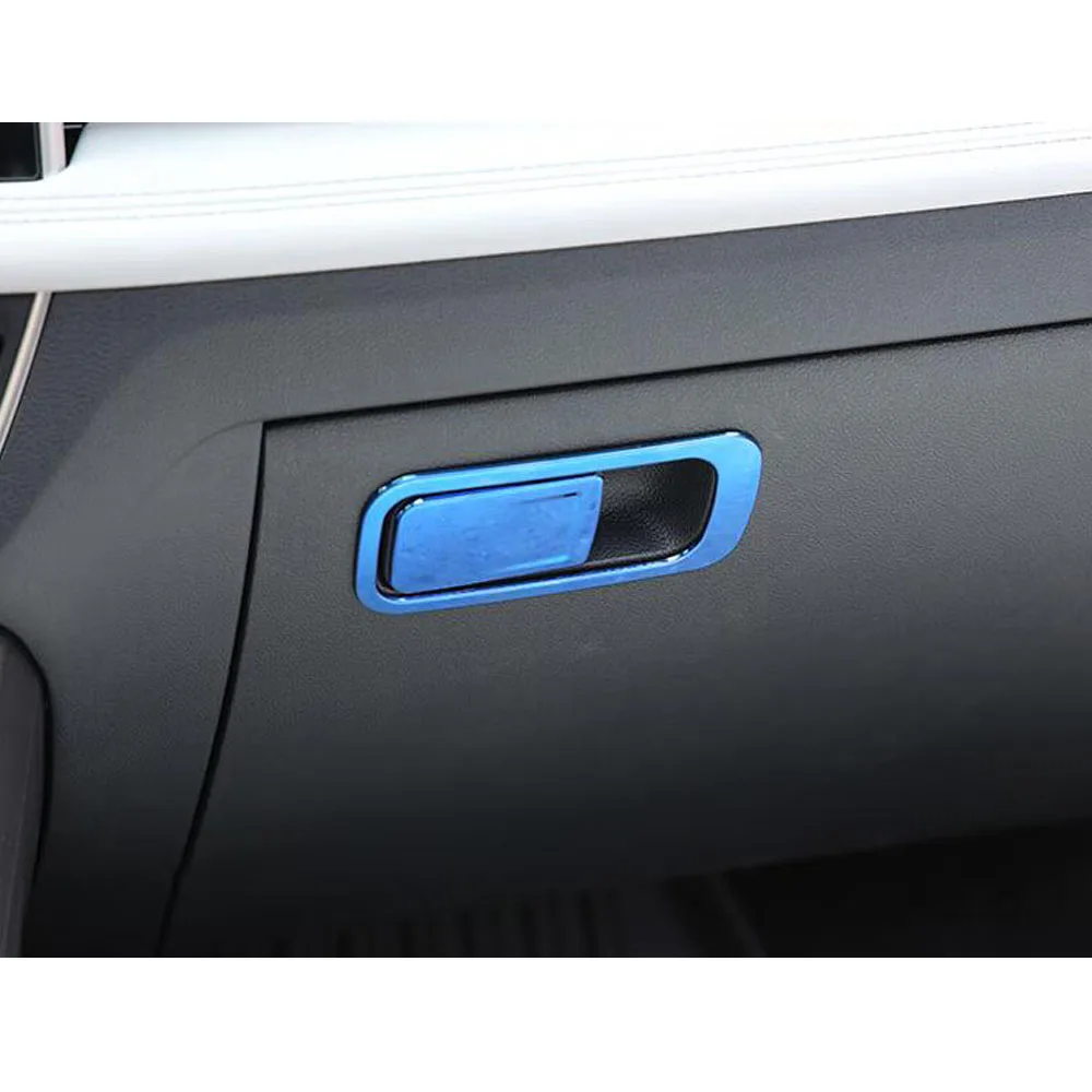 Stainless Steel Co-Pilot Glove Box Handle Trim Covers For Volkswagen VW Tiguan L 2022 2023 2024 Car Interior Accessories 2Pcs