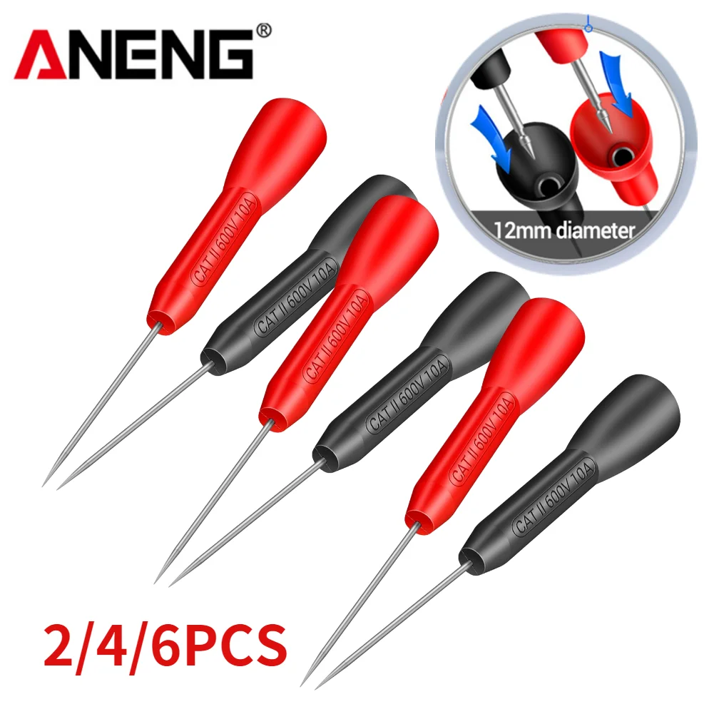 2/4/6 stücke Messtechnik Test Sonde Digital-Multimeter Test Ausrüstung 10A 600V Instrument Teil Test Stift clamp Kupfer Blei Stecker