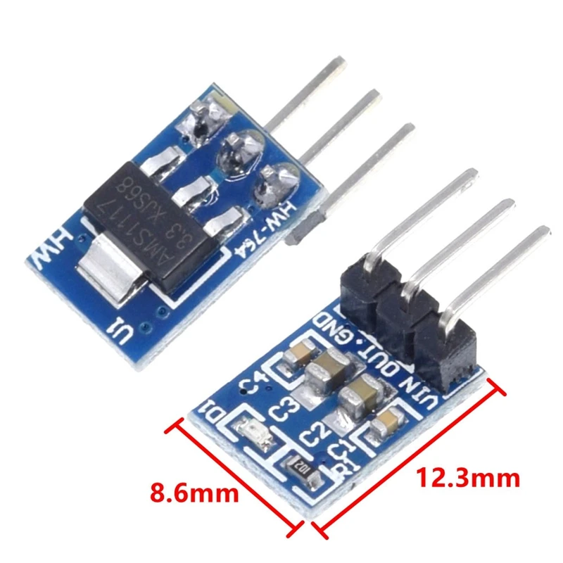20 SZTUK 5V do 3.3V DC-DC Step-Down Power Supply Step-Down Module AMS1117-3.3 LDO 800MA
