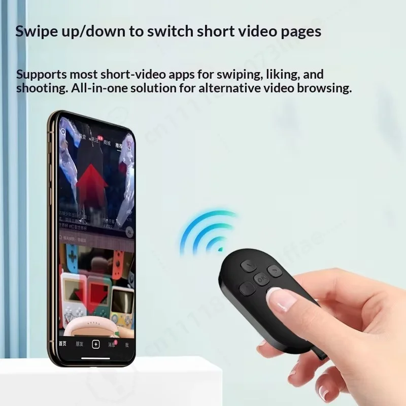 Phone Remote Control, Rechargeable BT 4.0 Plastic, For Photo Video Recording, TikTok E-book Scroll, Portable Tool