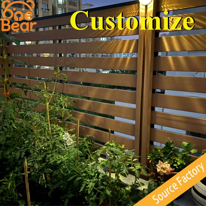 WPC environmentally friendly wood-plastic composite fence panels, externally windproof and fireproof for superior safety.