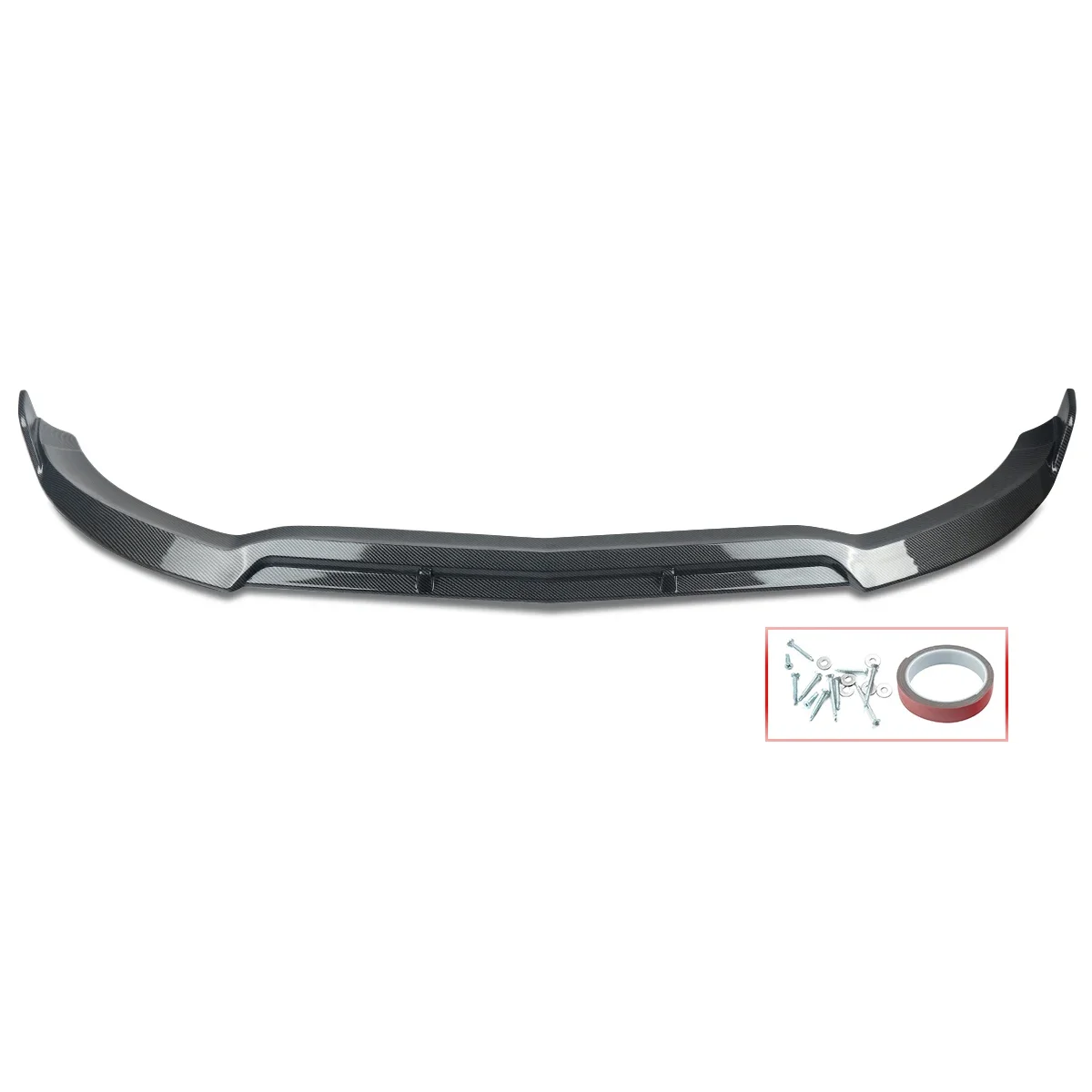 For Mercedes-Benz C-Class W205 2015-2018 C205 C180 C400 C200 F1 Style Carbon Filber Look Splitter Front Spoiler Bumper Lip