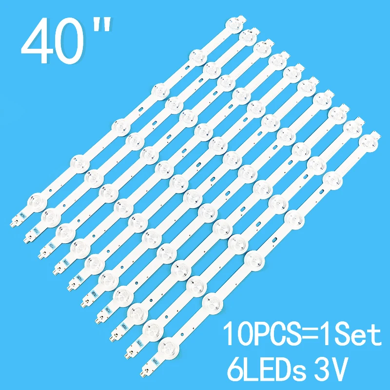 

New 10PCS/lot 424mm 6LEDs 3V For 40" LCD TV SVS400A96_REV5.2_6C0B_150311 SVS400A96