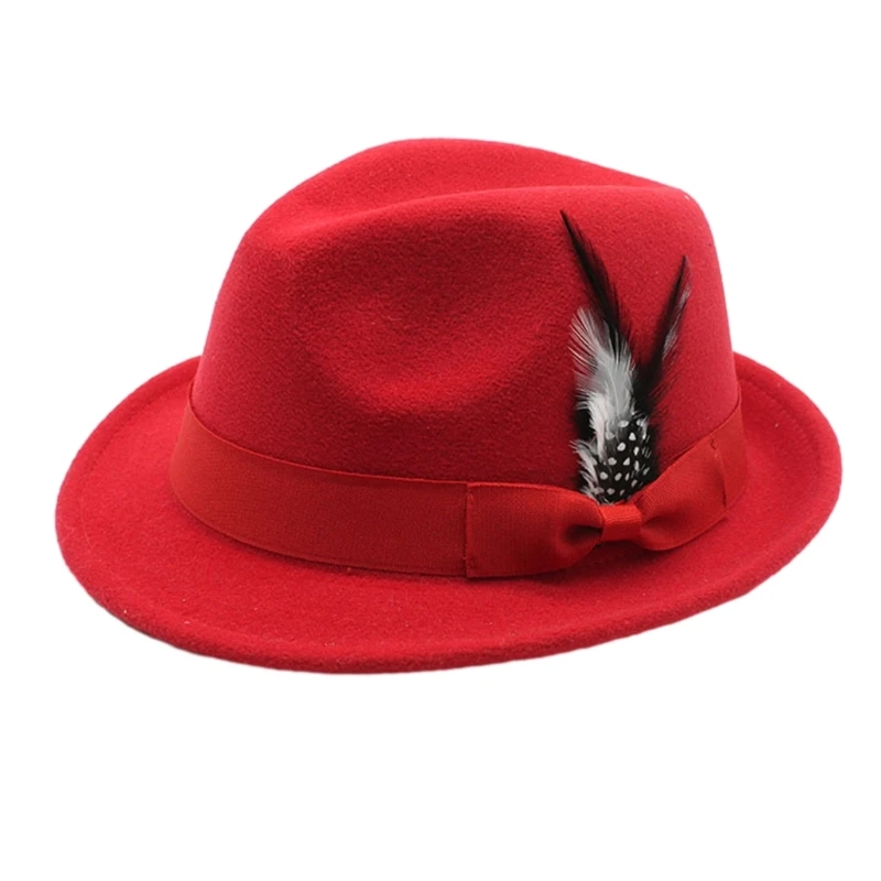 Oktoberfest JazzHat Adult Stage Performances Accessories Felt Flat Top Hat