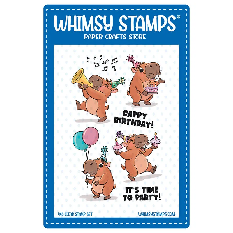 Timbres transparents Capybara joyeux anniversaire, pour fête de célébration, billets fantastiques, matrice de fenêtre pour la fabrication de cartes de vœux, nouvelle collection 2025