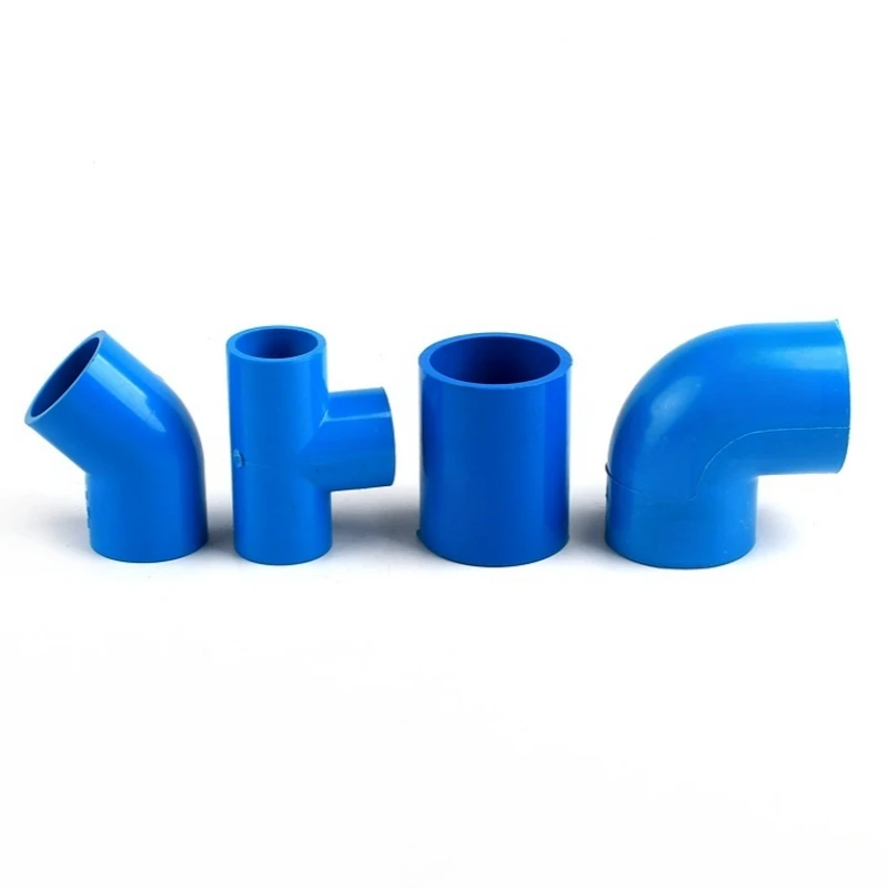 1PC 20/25/32/40/50mm Blue PVC Pipe Connector Straight Elbow Tee Water Pipe Adapter Garden irrigation 4 5 6 Ways Joint Ball Valve