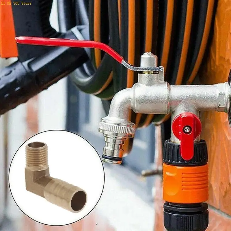 

W3JE Brass 13mm Right Angles Pagodas Connector Pagodas Joint fit for Pipe Fittings