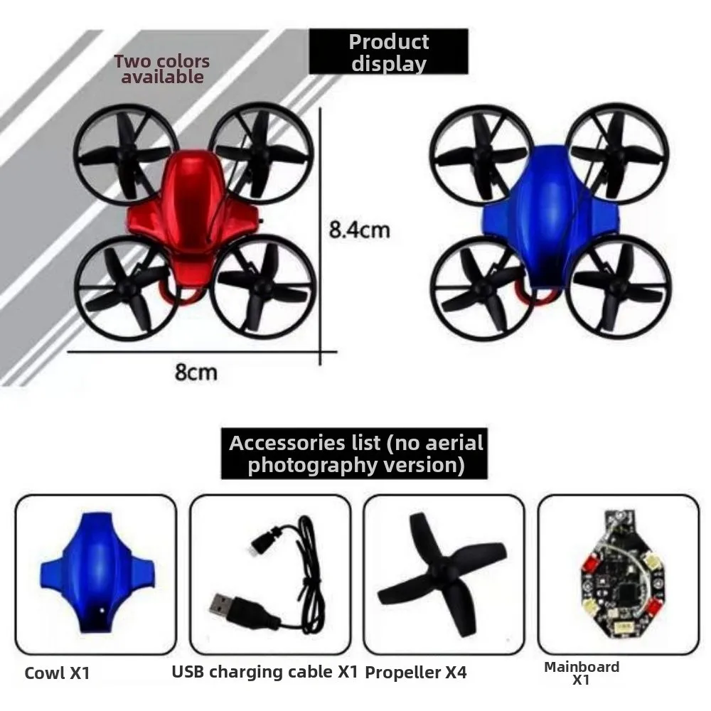 New Mini Teaching Quadcopter Assembly DIY Complete Set Accessories spiral blade Multistyles 714 motor