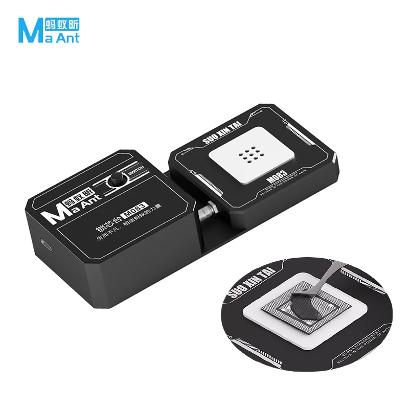 MaAnt M083 チップ修理プラットフォーム IC クリーニングはんだ除去および錫スクレーピング修理用の強力な吸収性を備えた電気器具