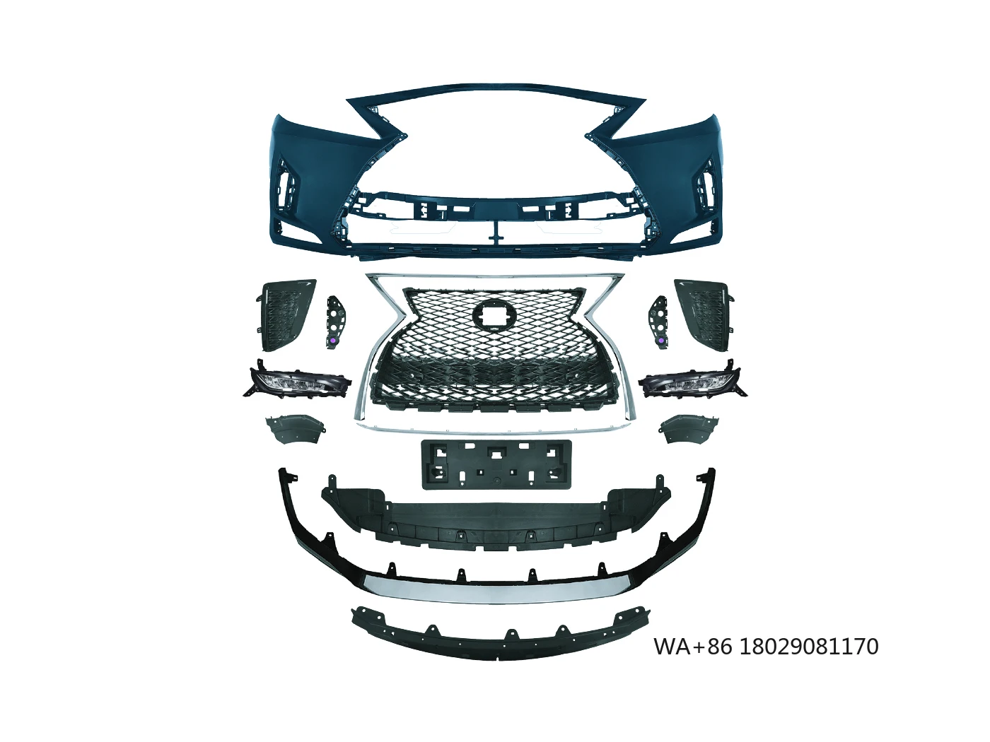 

Old to New 2019 Style Body Kit Sport Bodykit with Bumper Grille for RX270 RX300 RX350 2009-2015 Car Modification Kit